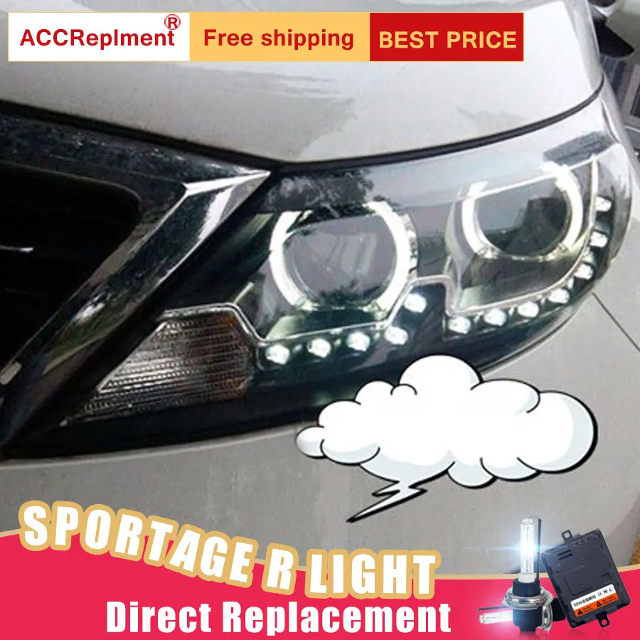 2 шт. светодиодный ные фары для Kia SportageR 2011-2012 Автомобильные ангельские глазки