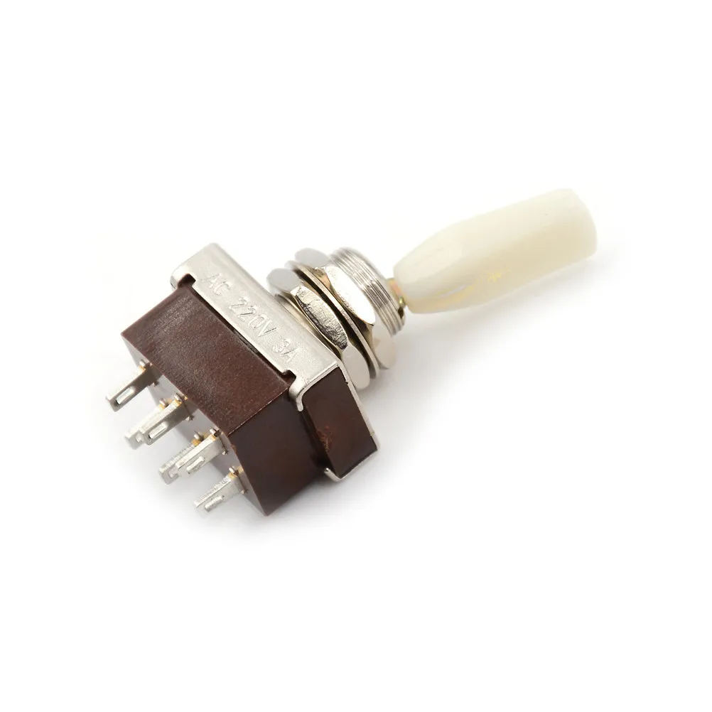 AC 250V 3A 3 Position ON/OFF/ON DPDT Flat Handle Toggle Switch KN3-203B KN3 203B | Обустройство дома