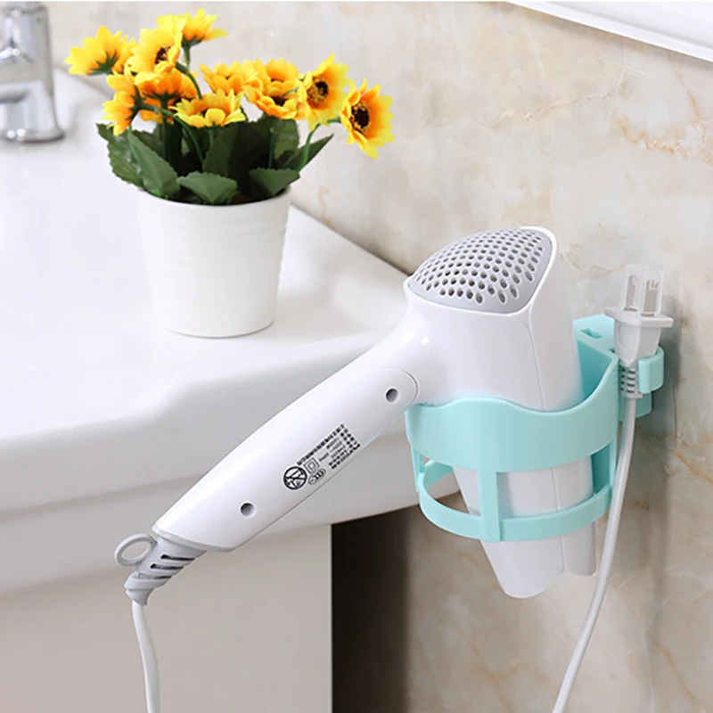 

4 Color ABS Wall Hanging Hair Blower Storage Rack Bathroom Convenient saving space holder for household use or hotel use