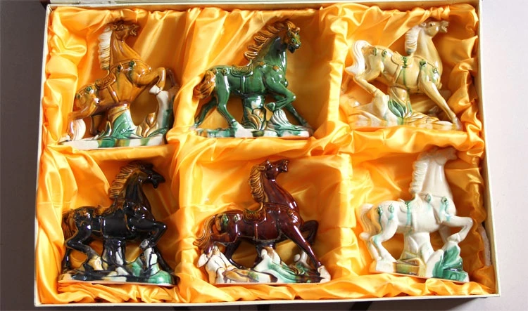 Керамический фэн шуй Ван Цай лошади поделки животные украшения креативная