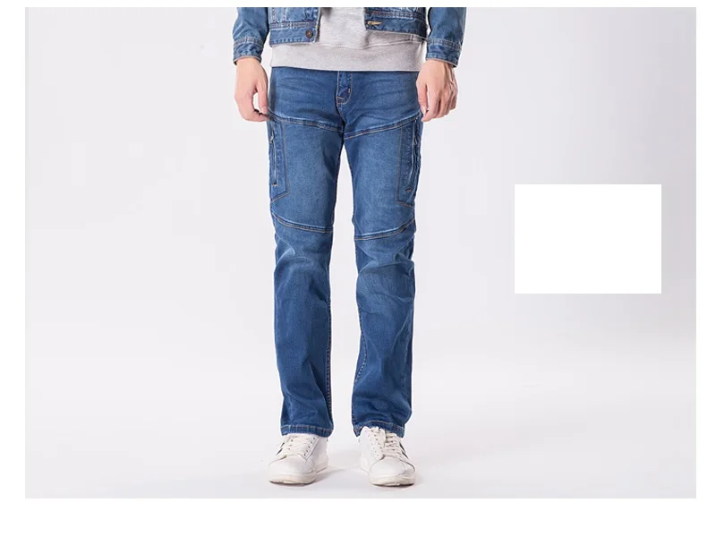 Джинсы мужские осенне зимние свободные с защитой от кражи размеры 7XL 6XL|jeans male|winter