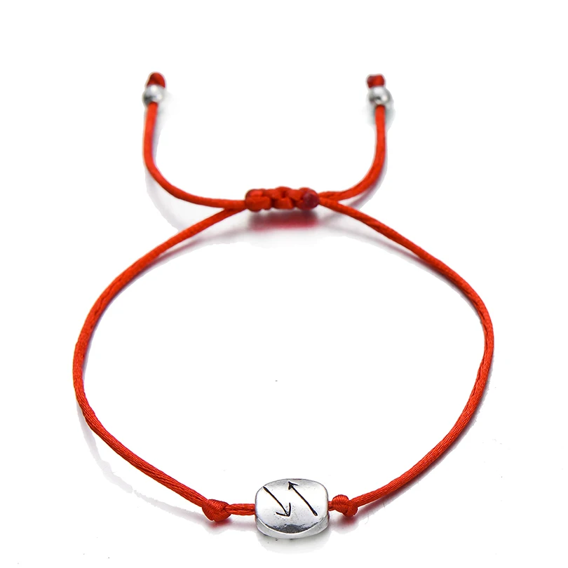 Оптовая продажа серебряные бусины со стрелками браслет для пары ручная работа