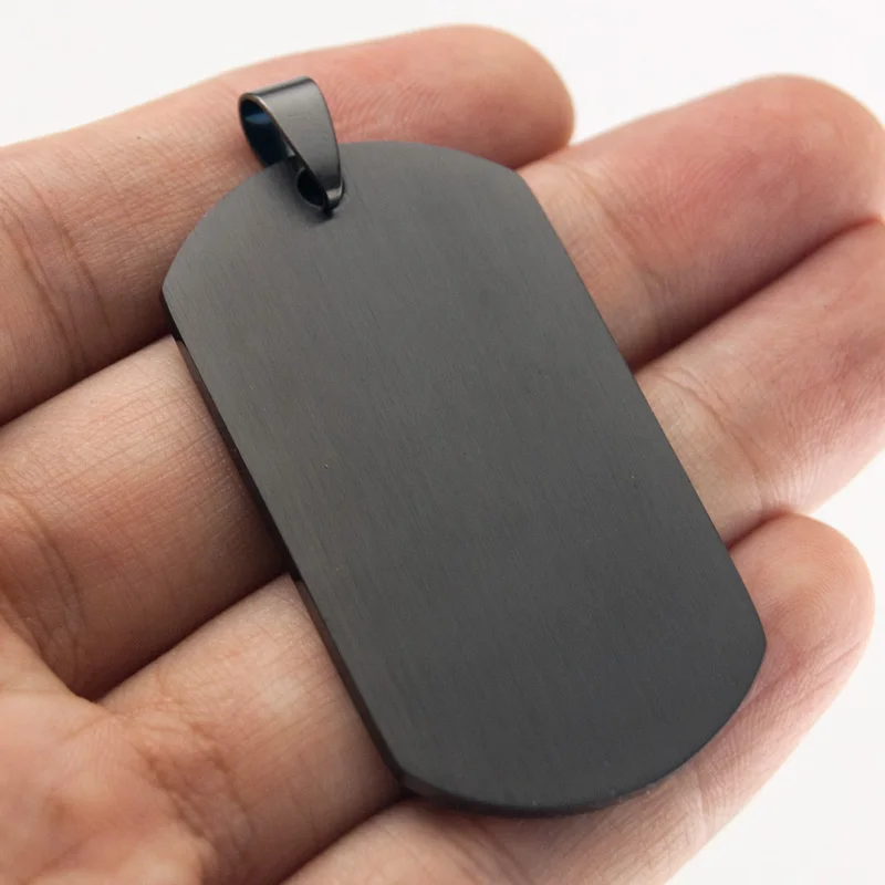 50pcs matte surface Pendant brush polish crafts men's Dog tag 1.1x1.9inch stainless steel Pendants for men wholesale tags | Украшения и