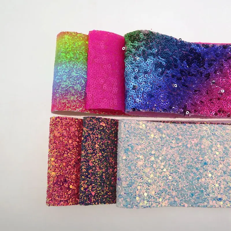 50 yards 75mm New Arrival Chunky Glitter Ribbon Blingbling Fabric Gift Package DIY Hair bows Material Sewing Accessories | Дом и сад