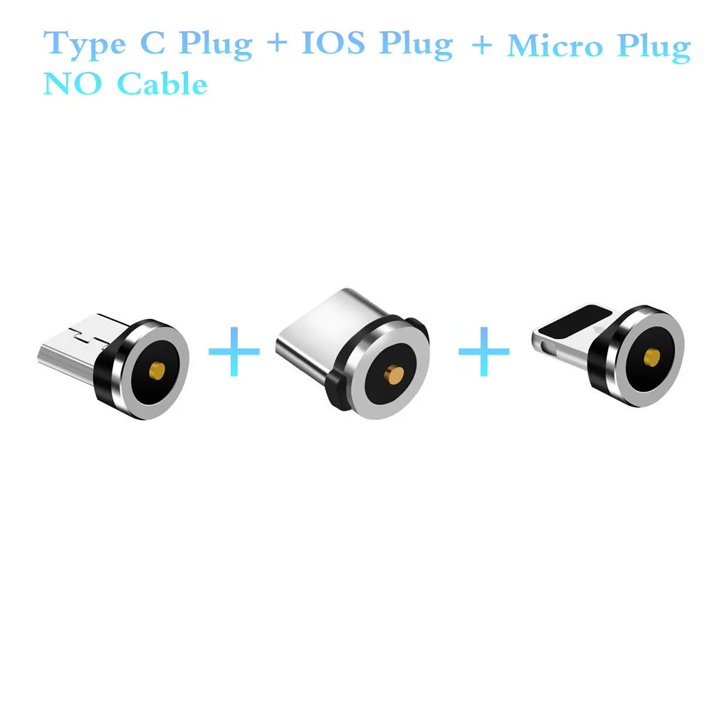 Магнитный кабель с круглой вилкой типа C Micro USB 8 pin IOS штепсельные вилки Быстрая