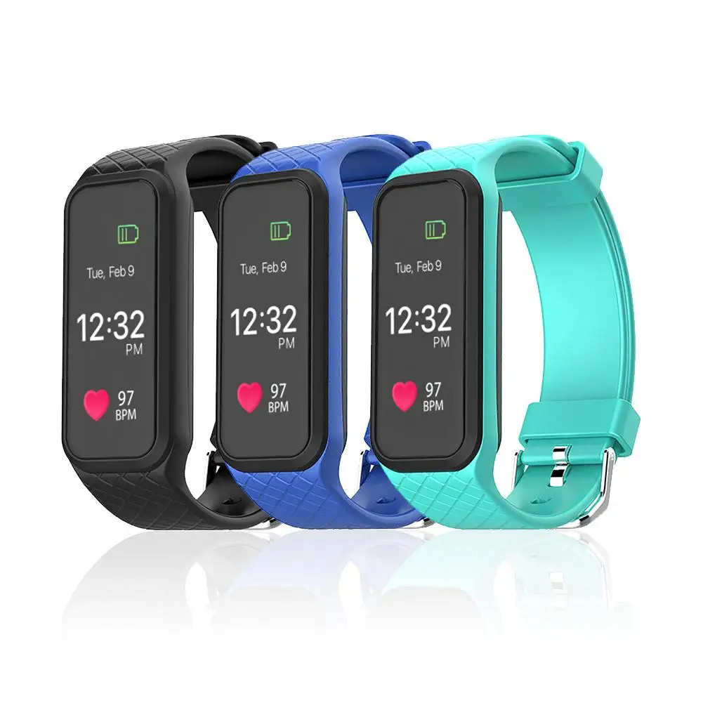 Умный браслет часы Смарт монитор сердечного ритма Bluetooth водонепроницаемость ПК +