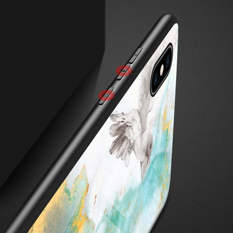 Tempered Glass Phone Case For iPhone XS MAX XR X Cases Soft Edge 7 8 6 6S Plus Cover Luxury Marble Hard Shell Bumper | Мобильные