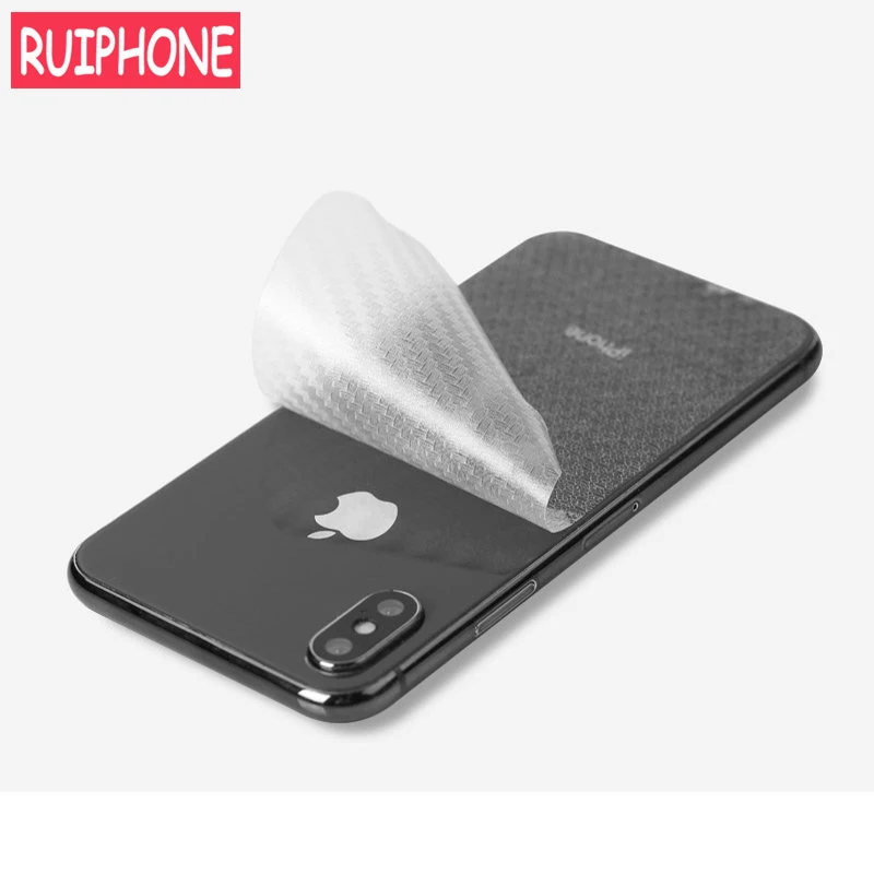 3D Защитная пленка для задней панели из углеродного волокна iPhone XS MAX XR Phone 5S SE с