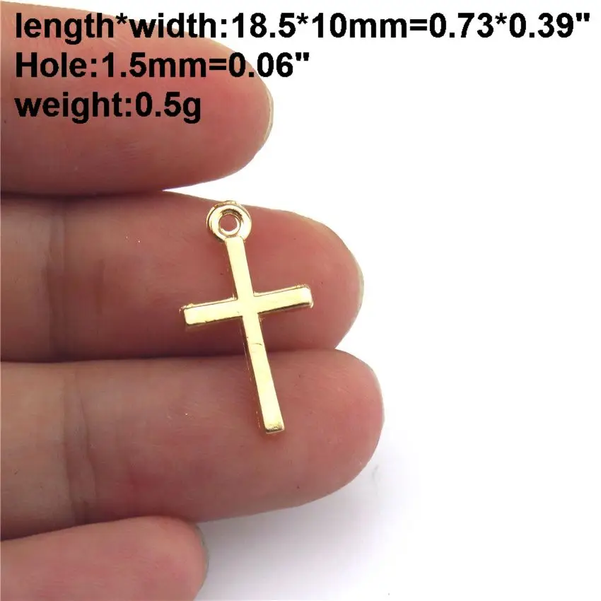 No51-20pcs 21714 простые подвески в виде креста и крыльев Иисуса, винтажные подвески из серебра/золота, ручная работа, сделай сам, ожерелье No49-71 - Окраска металла: No51-20pcs