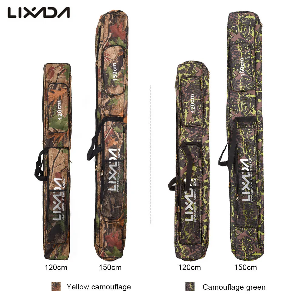 Lixada 120/ 150 см сумки для рыбалки складывается двумя Слои Оксфорд ткань стержень