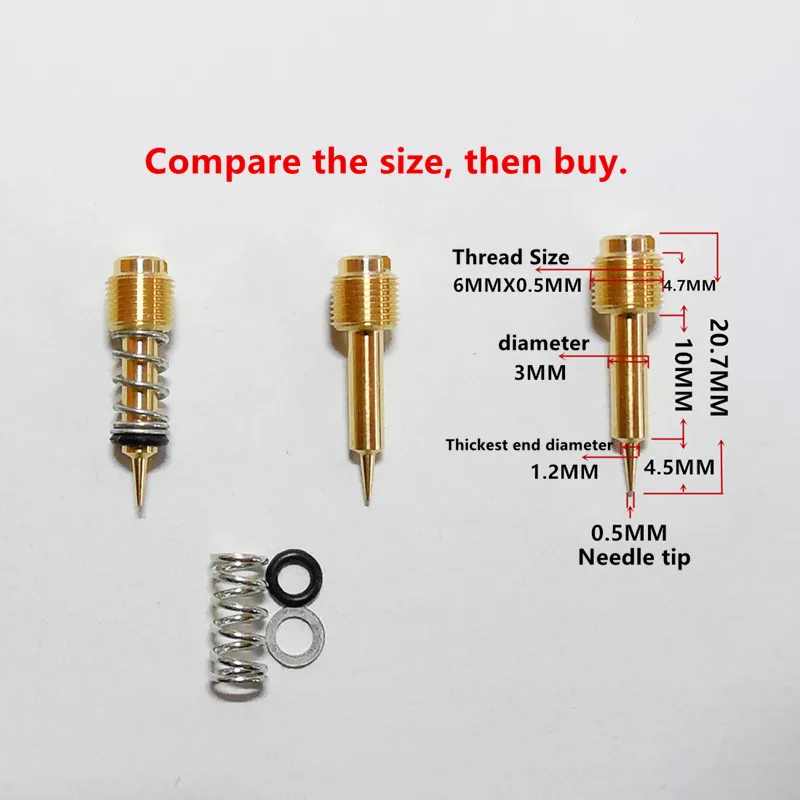 (2 шт. регулировочный винт коэффициента топлива) Мотоциклетный карбюратор