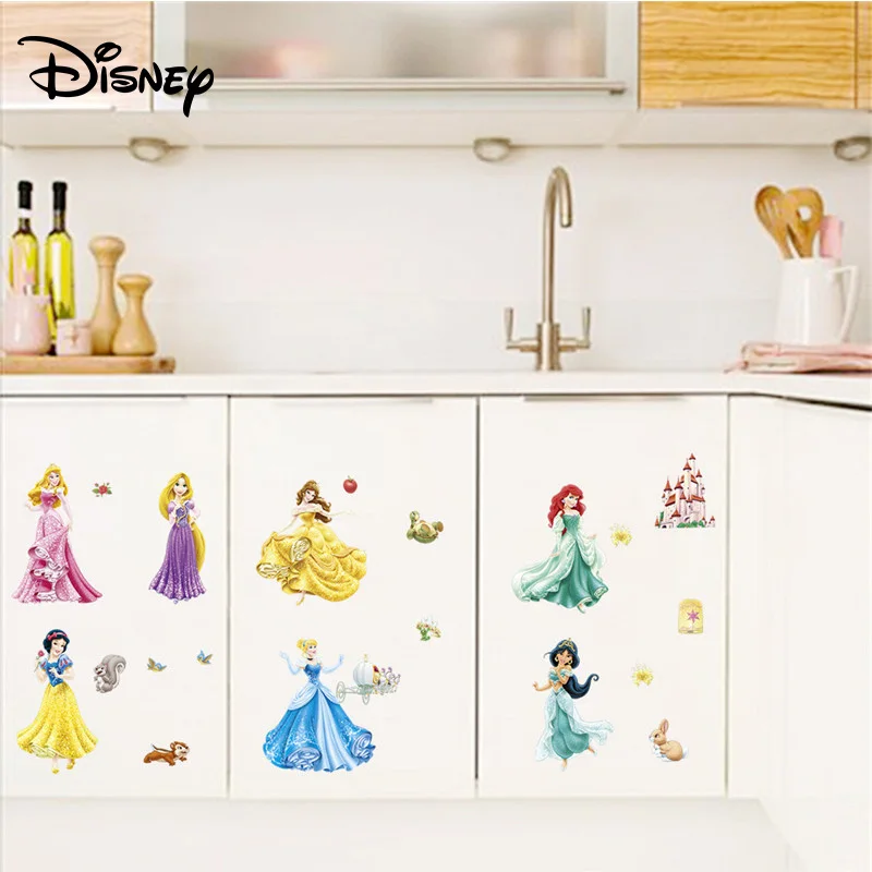Наклейки Disney для детской комнаты девочек спальни мультяшная принцесса