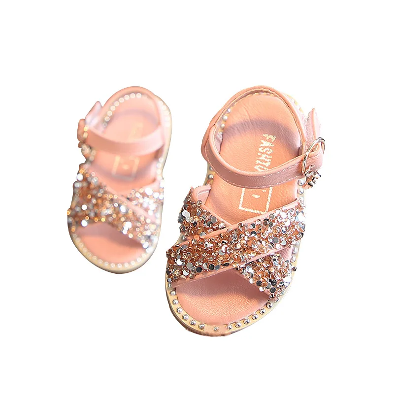 Босоножки Летняя детская обувь для девочек модные кожаные милые дети сандалии