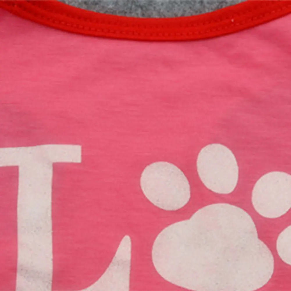 Модная Милая тонкая одежда для щенков майка с сердечком спортивная собак подарок