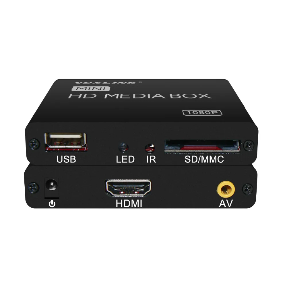 Мультимедиа Mini HDMI 1080P Full HD медиаплеер ТВ коробка с поддержкой MKV RM SD USB SDHC MMC HDD (BOXCHIP