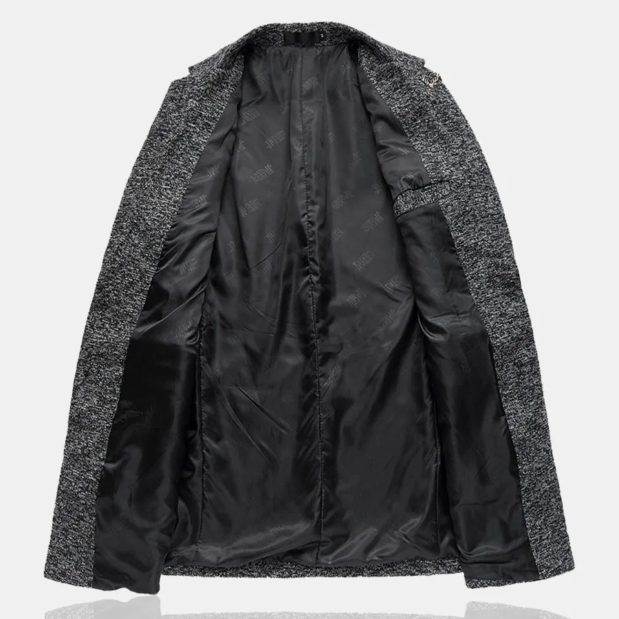 Мужское шерстяное пальто Новое поступление Осень зима приталенное средней длины