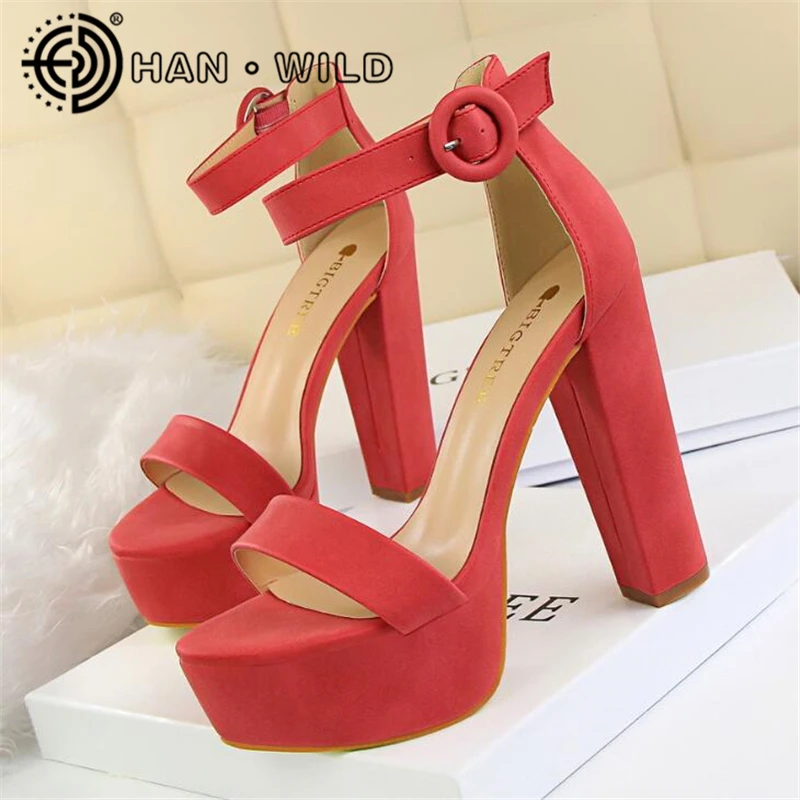 Для женщин элегантные сандалии высокие ботинки на каблуках Супер Высокий Каблук