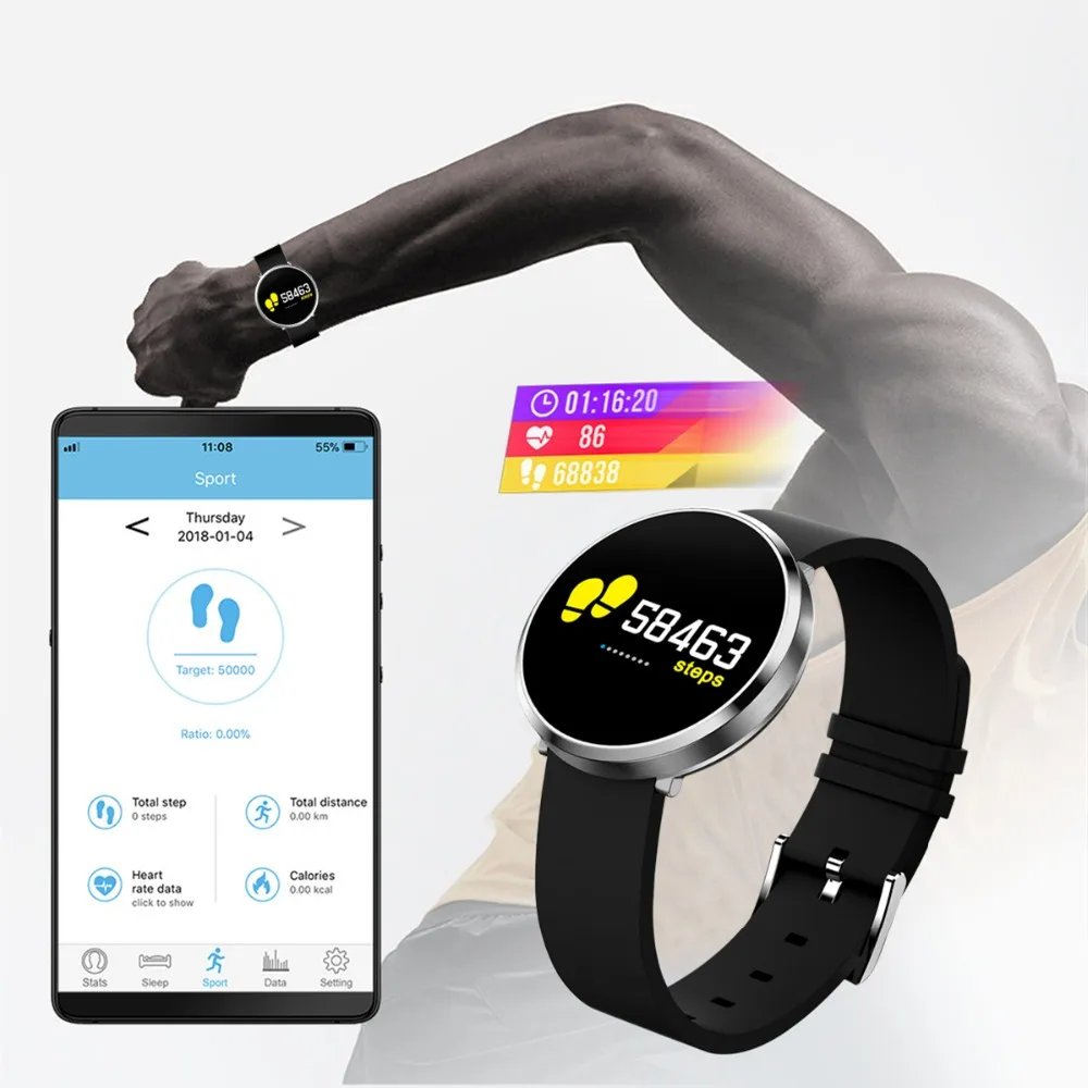 Оригинальный microwear smart band S3 с пульсометр измерять кровяное давление часы Фитнес