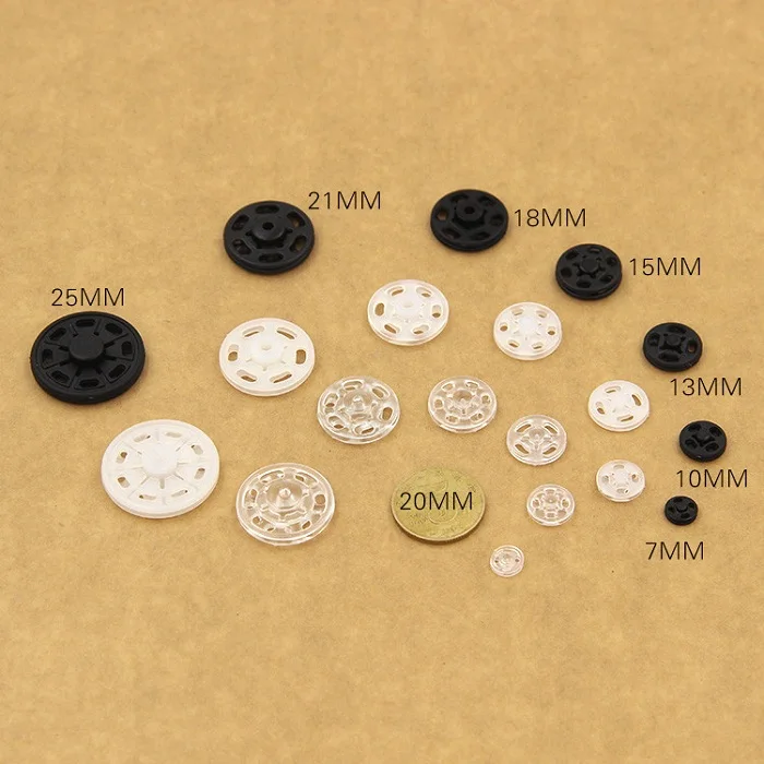 Snap Buttons 7.5/10/12-25mm Fasteners Press Stud Invisible plastic for handmade Gift Box Scrapbook Craft DIY Sewing Accessories | Дом и сад