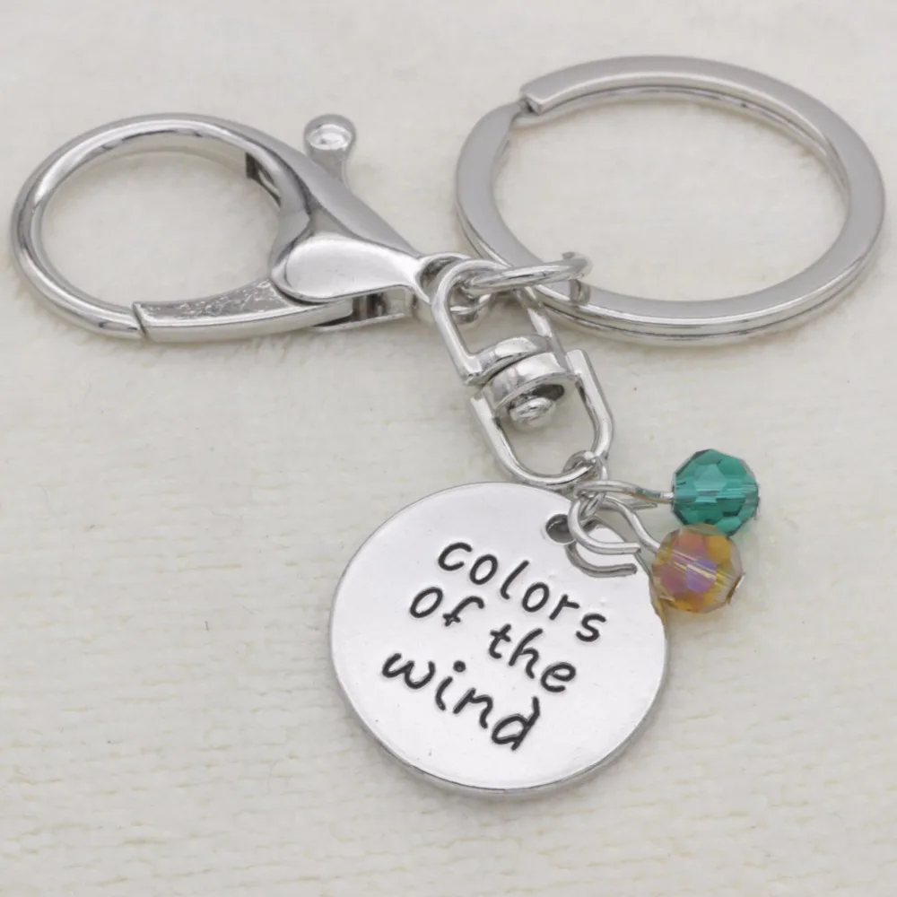 

Inspirational Key Chain crystal Key Ring colors of the wind Jewelry Key Holder K033