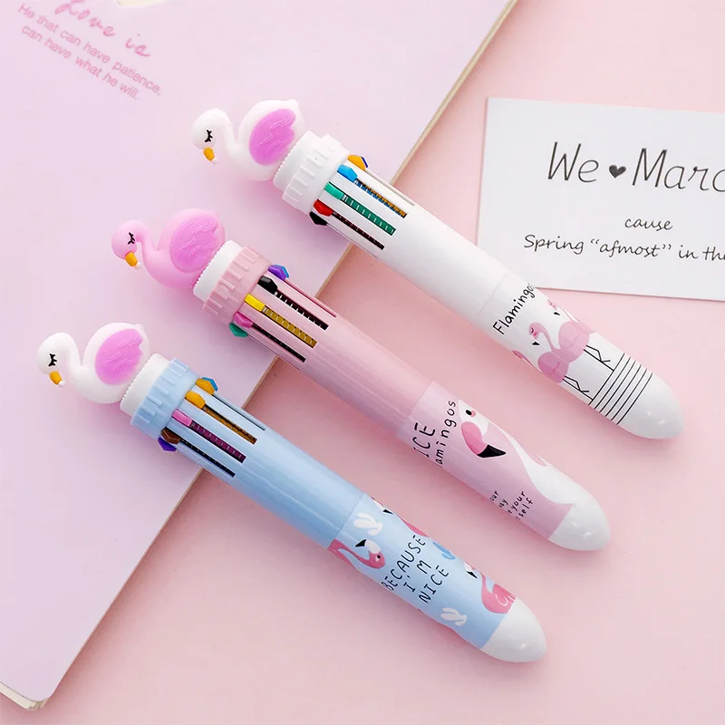 10 Цвета шариковая ручка Единорог ручки подарочные канцелярские для написания