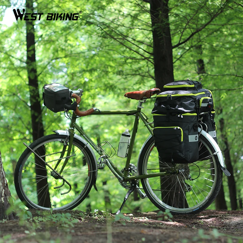 Большой вместительный велосипедный рюкзак WEST BIKING сумка 3 в 1 для горных