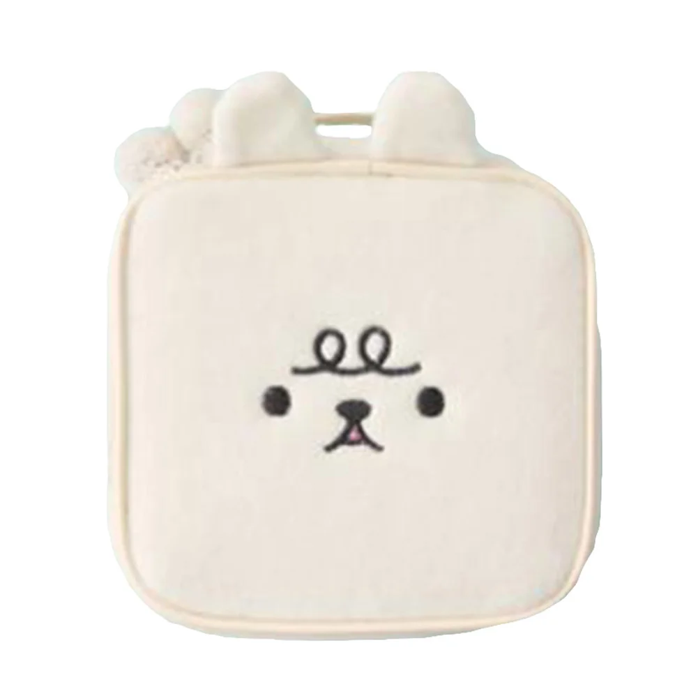 Женский мультяшный кролик вышивка плюшевый помпон тоут квадратный Макияж косметичка Сумка Чехол