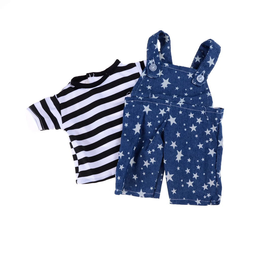 1 комплект футболка + штаны с галстуком Одежда для кукол 18 дюймов 45 см аксессуары