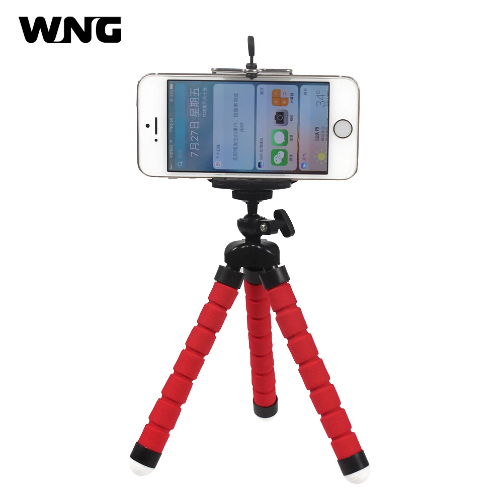 Flexible Sponge Octopus Tripod Clip Monopod Holder for iPhone Samsung Smartphone Mini Tripod Stand for Gopro Camera Accessory