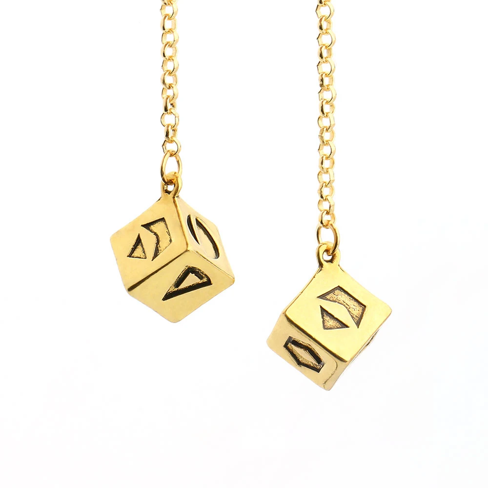 Большой Античный Золотой цветной браслет Han Solo Lucky Dice Prop, 1,25 см игральные кости со звеньями, браслет-цепочка, Звездные войны, Автомобильное Зеркало, ювелирное изделие