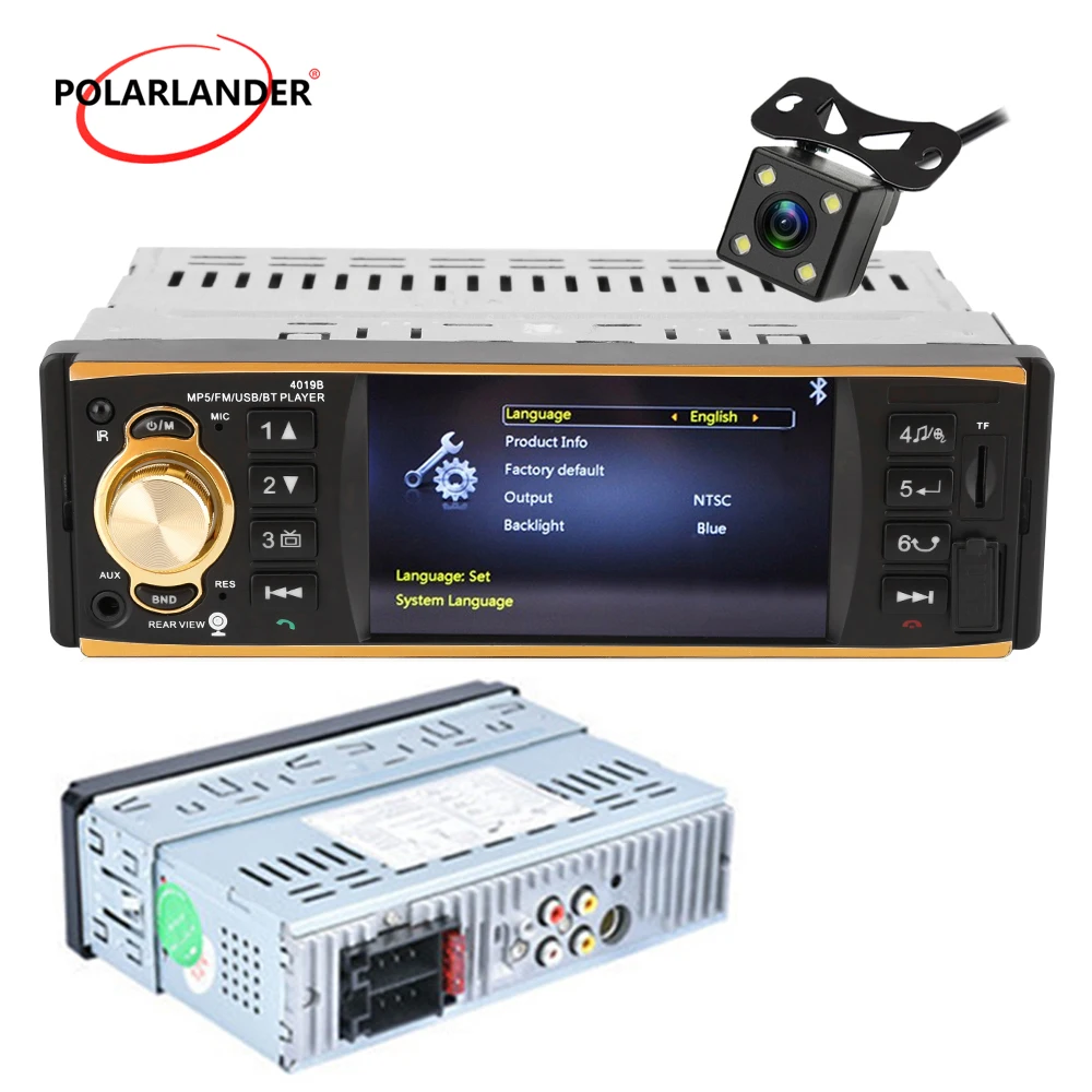 Автомобильный радиоприемник с Bluetooth Multilanguage 1 Din AUX FM рулевое колесо управление аудио стерео радио-зеркальная связь радио-Кассетный проигрыватель