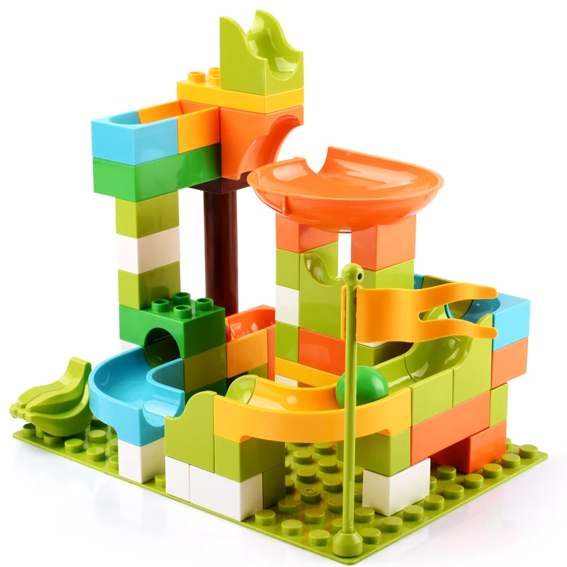 Большой Размеры мраморная гонка Run Лабиринт Шариковая дорожка строительный блок