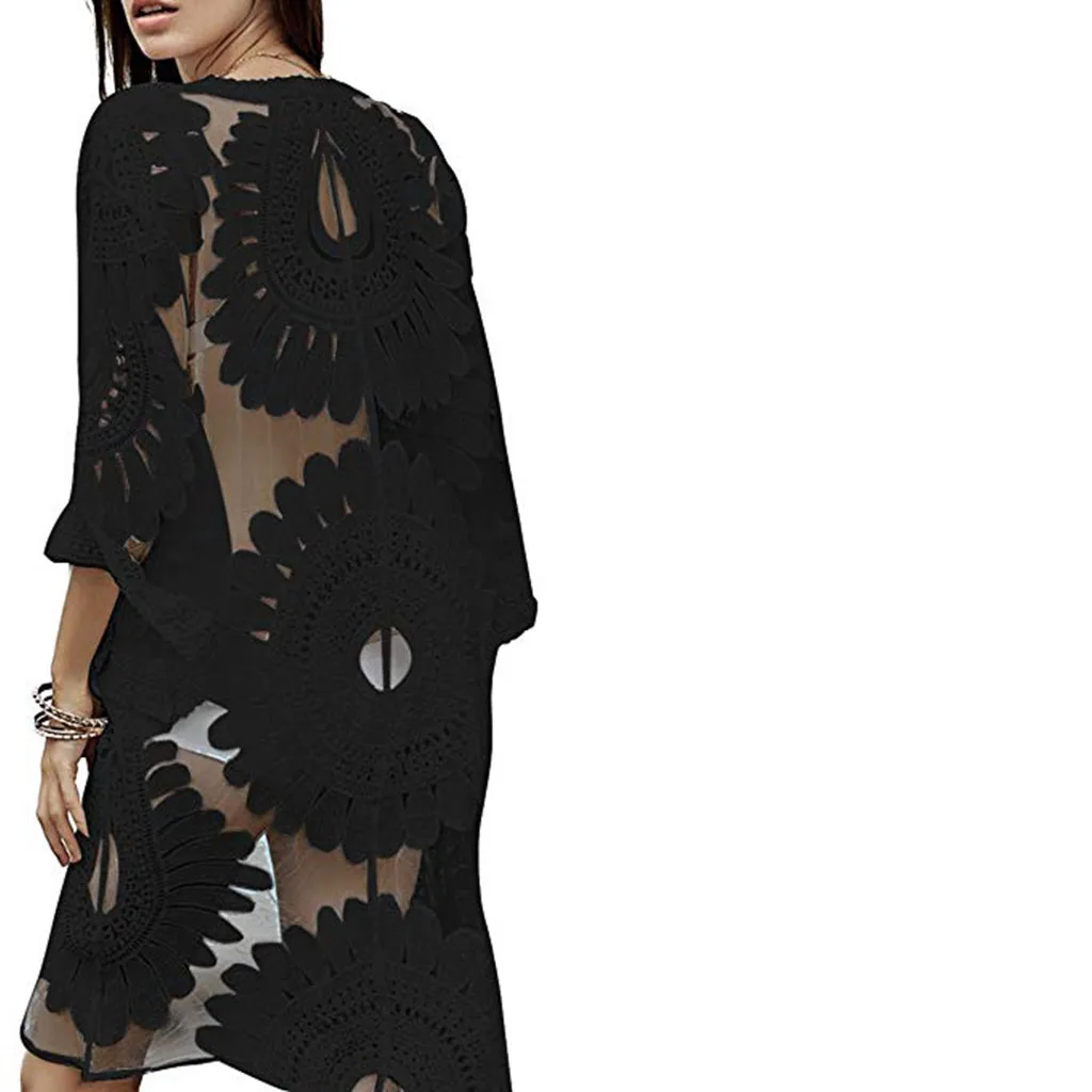 Женские пляжные топы с принтом сексуальная накидка женский купальник кардиган