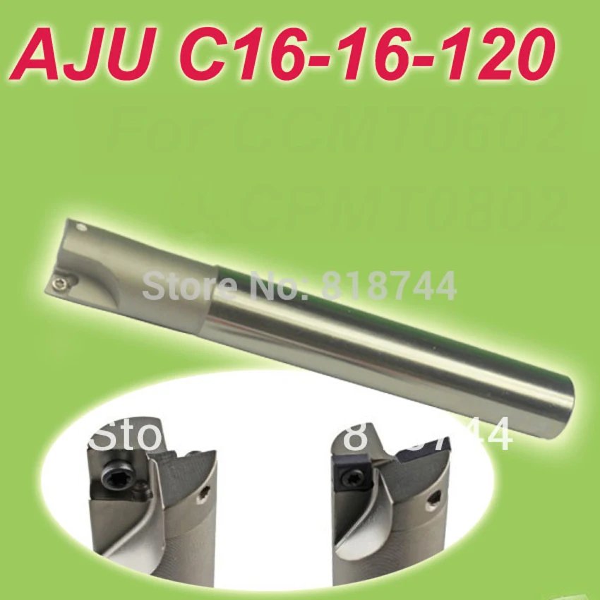 

Бесплатная доставка, TJU/AJU C16-16-120, диаметр 16 мм, вставляемая сверлильная торцевая фреза, режущие инструменты для 1 шт. CPMT080204 + 1 шт. CCMT060204