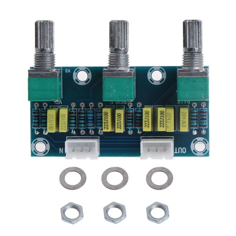 Hi Fi усилитель пассивная тоновая плата тройные басы регулятор громкости Preamp Board JR
