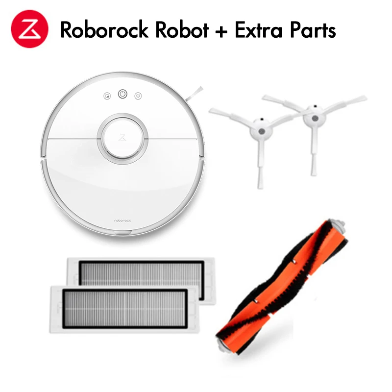 White Add Extra Part Roborock S50 S55 робот Xiao mi пылесос 2 для домашней умной уборки влажной уборки mi Ковер пыли автоматический подметание беспроводной - Цвет: White Add Extra Part