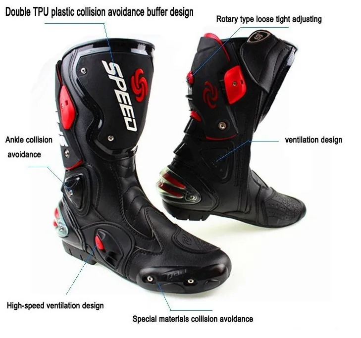 Лидер продаж мотоциклетные ботинки гоночные по бездорожью 3 цвета | Спорт и