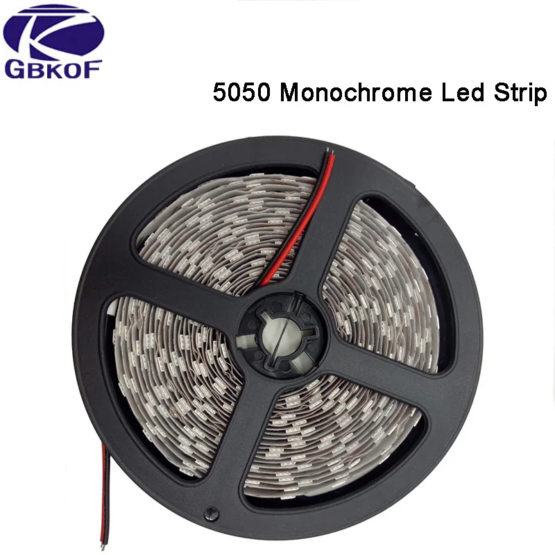 LED Strip 5050 3528 DC12V strip flexible light nonwaterproof 60 led/m RGB RGB/white/warm white/red/green/blue | Освещение
