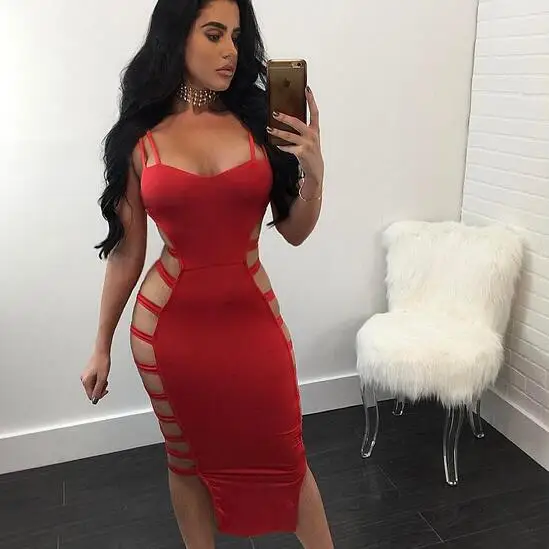 2019 модные женские туфли летние элегантные облегающие платье Sexy бретелек до