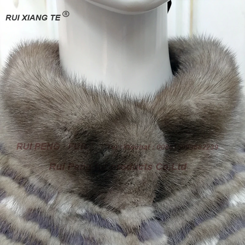 Женская Шуба из натурального меха RuiXiangTe теплая зимняя длинная шуба норки с