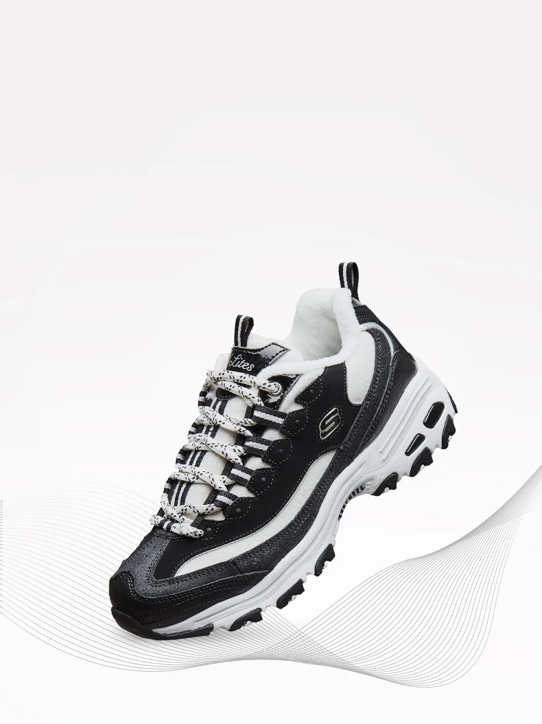 Skechers/женская повседневная обувь; сезон осень-зима; D'lites; модные кроссовки на танкетке; chaussures femme; 66666078-BKGY