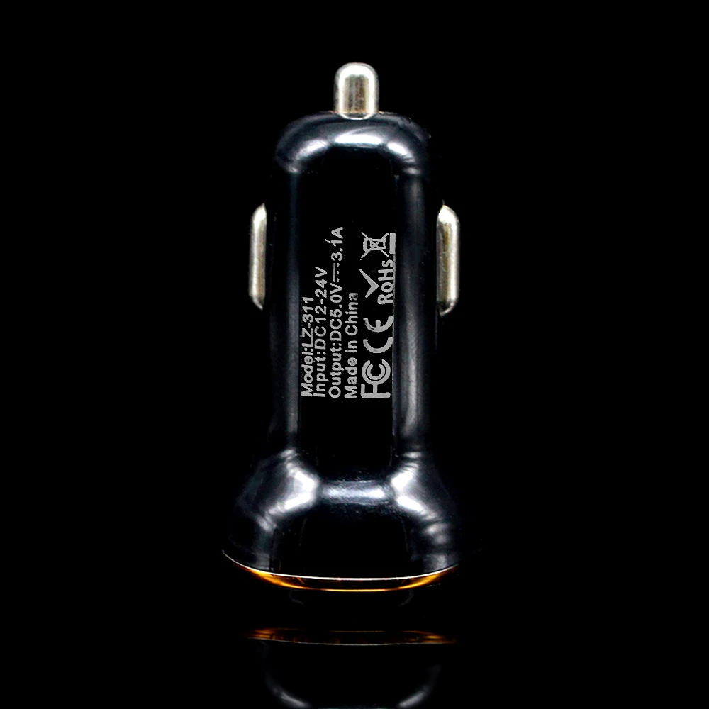 5 шт./лот 3.1A Макс 2 USB выход Автомобильное зарядное устройство Быстрая зарядка для