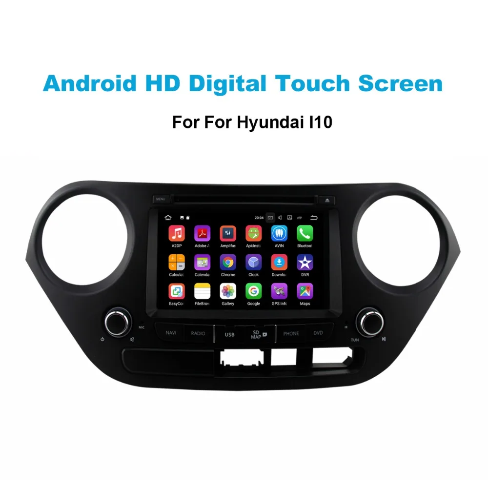 Двойной din 7 дюймов android 1 автомобильный dvd плеер для hyundai grand i10 2013 2015 с радио gps