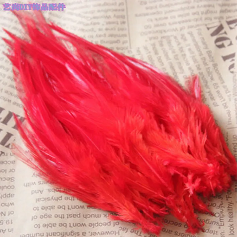 

Лидер продаж оптом 20 шт красивые 4-6 дюймов/10-15 см красные перья с шеи фазана украшение для одежды DIY