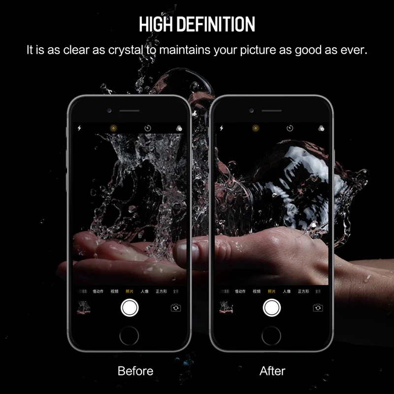 ROCK 0 15 мм 2 шт прозрачная камера объектив стекло для iPhone 7 7plus 8 плюс протектор