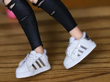 shoes 5 3.2cm Casual shoes 1/6Doll Sport shoes Sneakers Shoes Blyth Canvas Shoes Fit blyth,azone, lati, pullip, ICY - Цвет: shoes 5