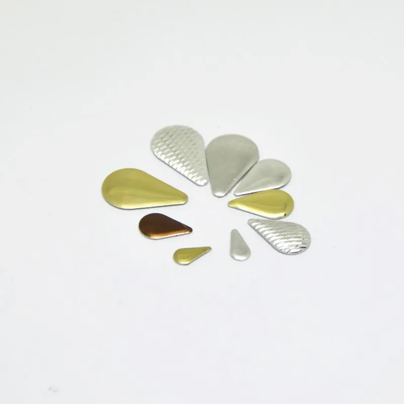 Металлические Бриллианты горячей фиксации в форме капли свободные бусины