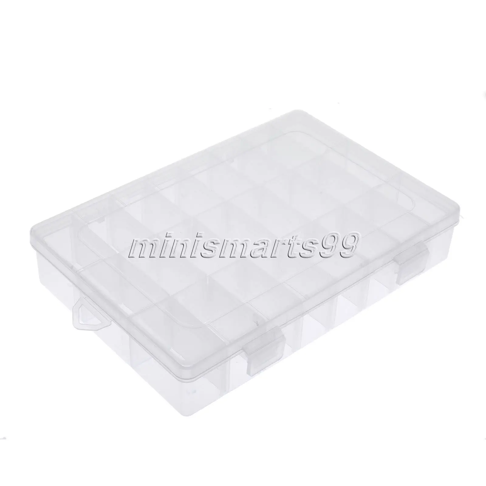 24 Сетки регулируемая пластиковая коробка для хранения серьги ювелирное ведро