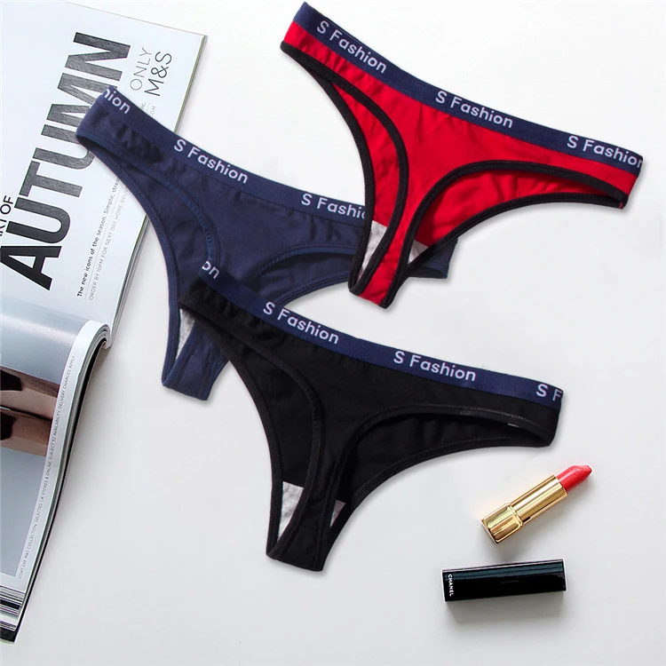 Sexy G-String Cotton Women Briefs Panties T Back Underwear Seamless Thong Bikini Low Rise Waist Transparent Lady 3pcs Lot Pantie