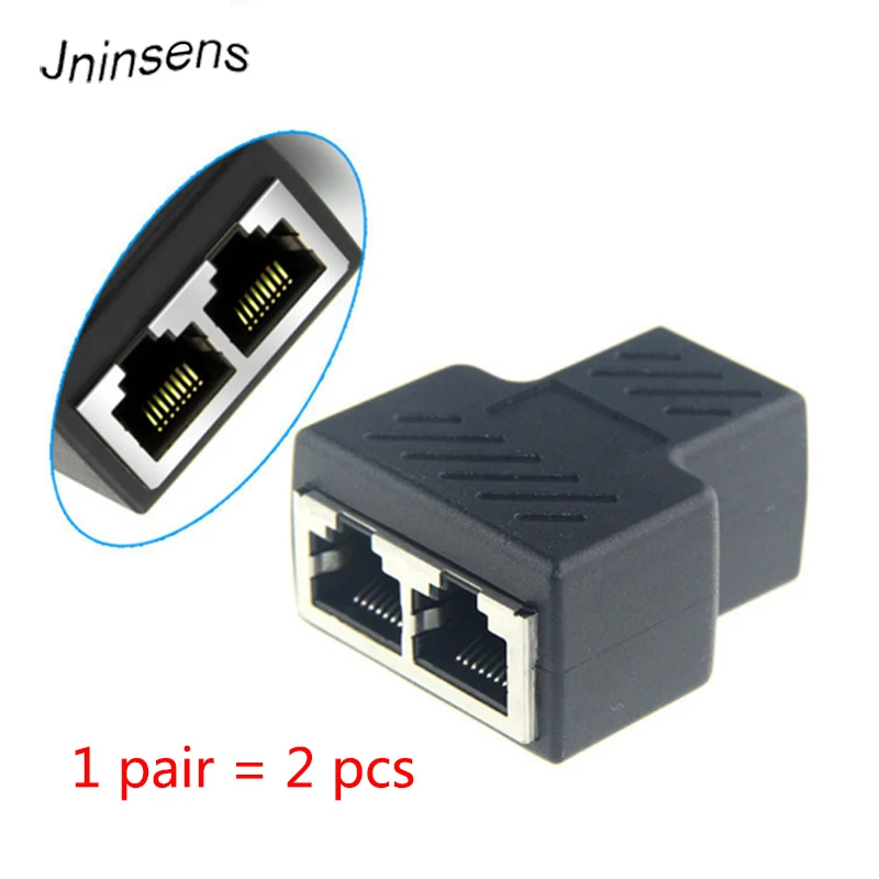 2 шт./Набор Новый 1 двойной гнездовой порт RJ45 Сплиттер разъем CAT6 LAN Ethernet Sockt сетевые